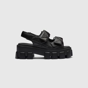 ❌ SOLD❌ NWT/NIB ✨ Prada  Monolith Nappa Leather Sandals, Black size 36